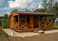Sauna rechteckig mit Terrasse 6,00m