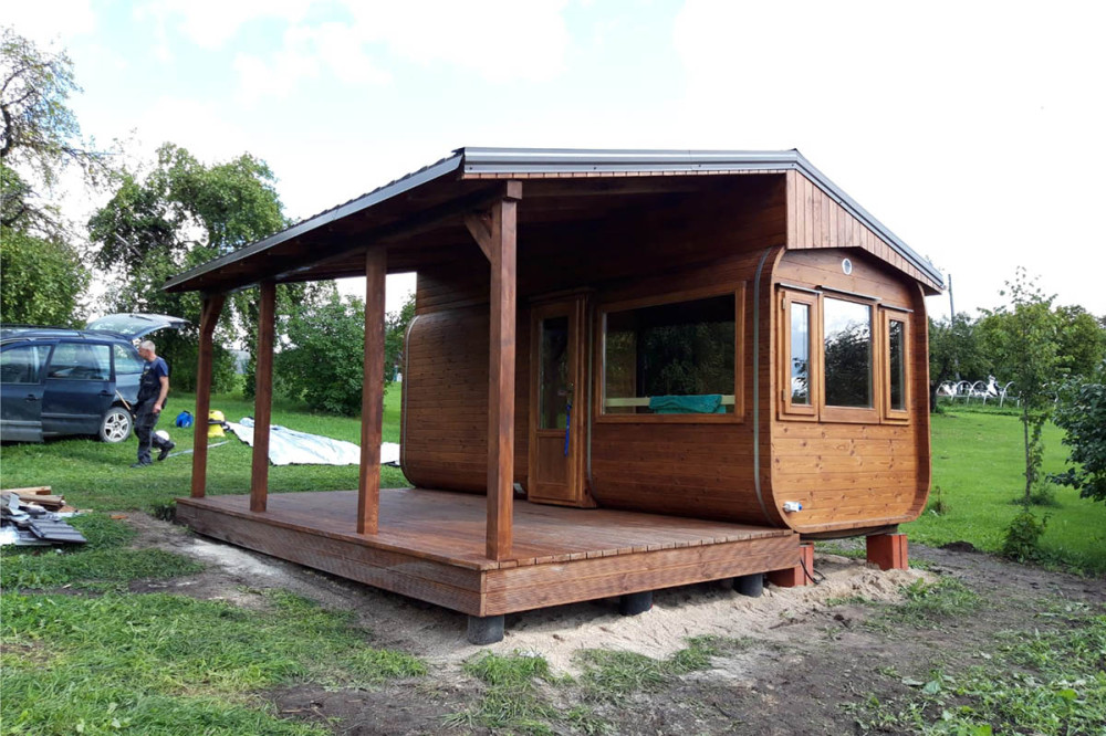 Sauna rechteckig mit Terrasse 6,00m Timberart image 10