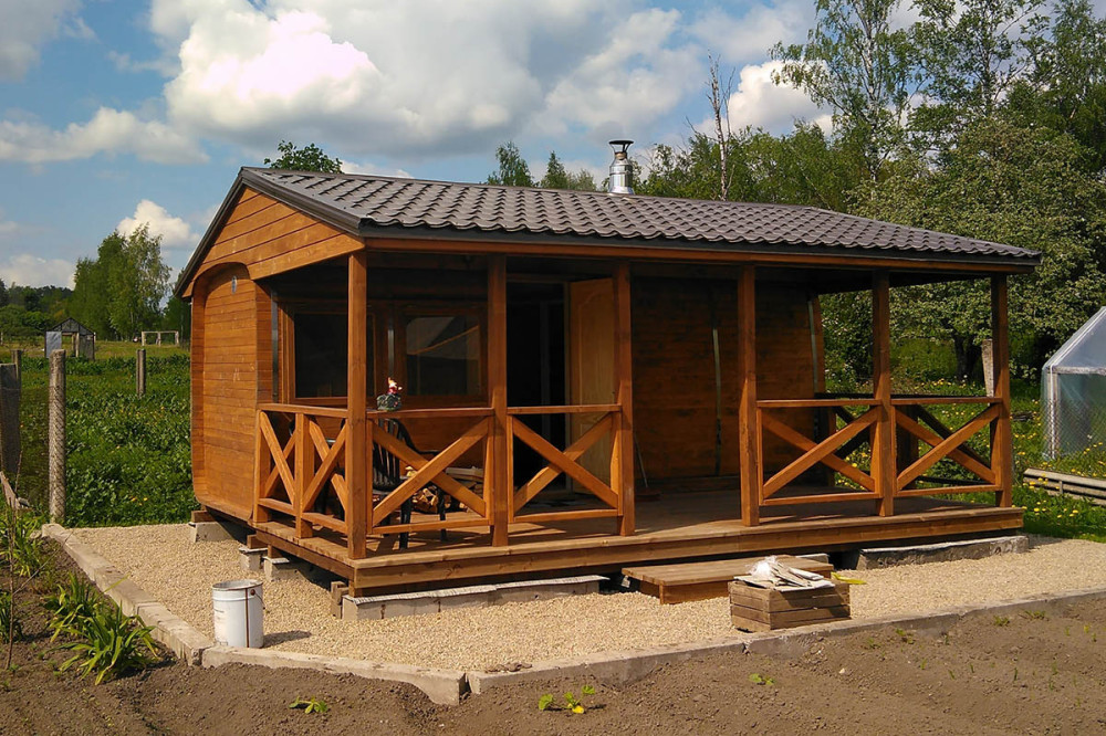 Sauna rechteckig mit Terrasse 6,00m Timberart image 10